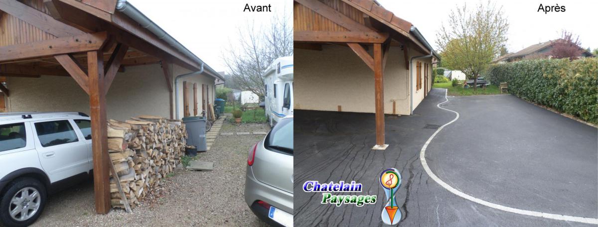 Cour en enrobé près de Thonon