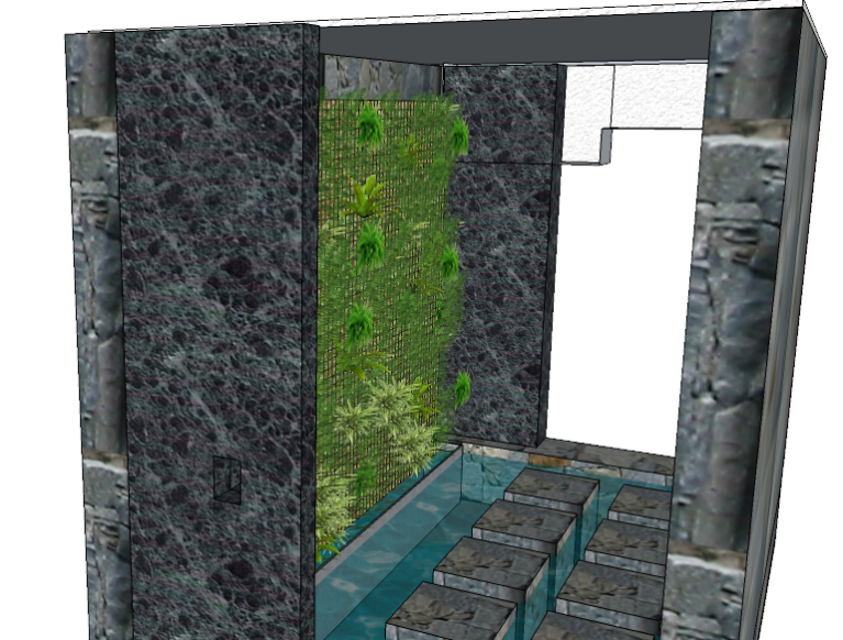 Projet 3D du mur végétal